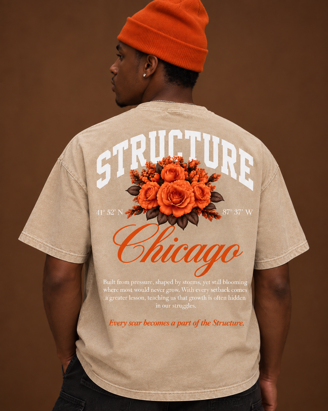 “Structured Scars ” Tee | Apricot