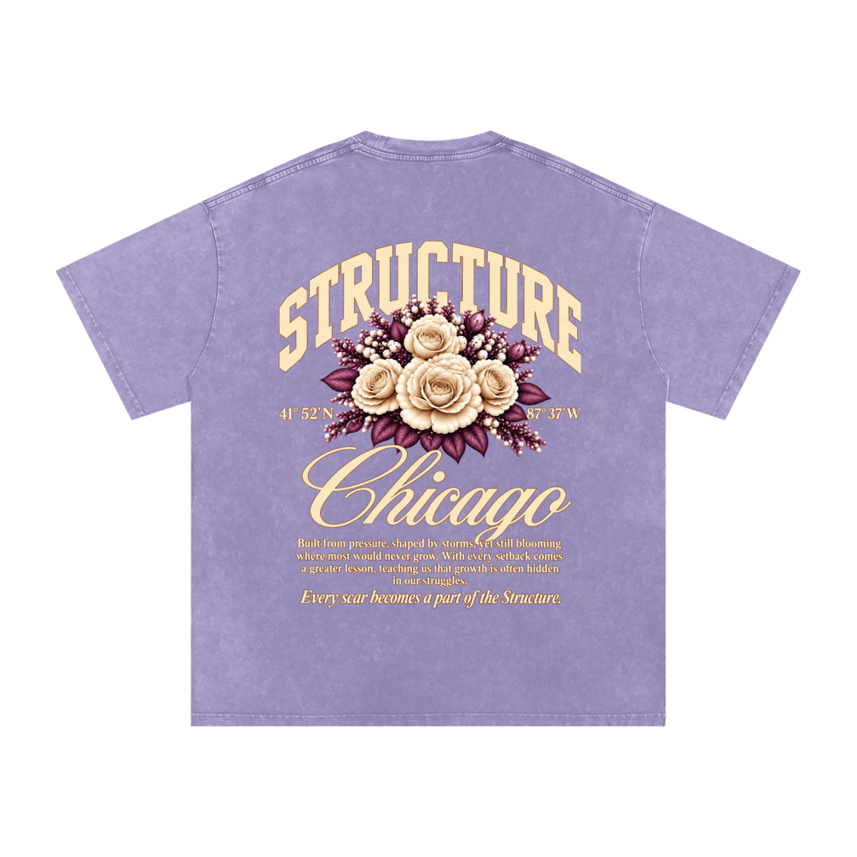 “Structured Scars” Tee | Purple