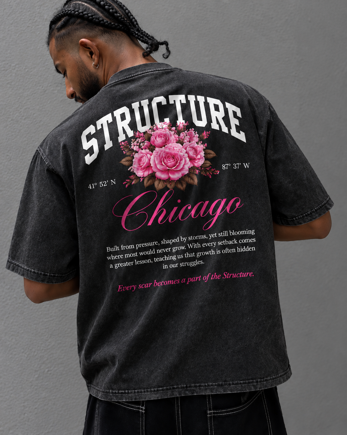 “Structured Scars” Tee | Black