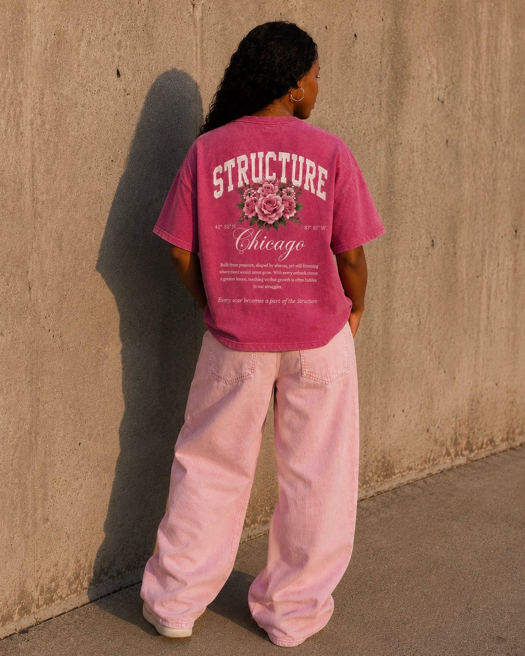 “Pressure & Petals” Tee | Pink