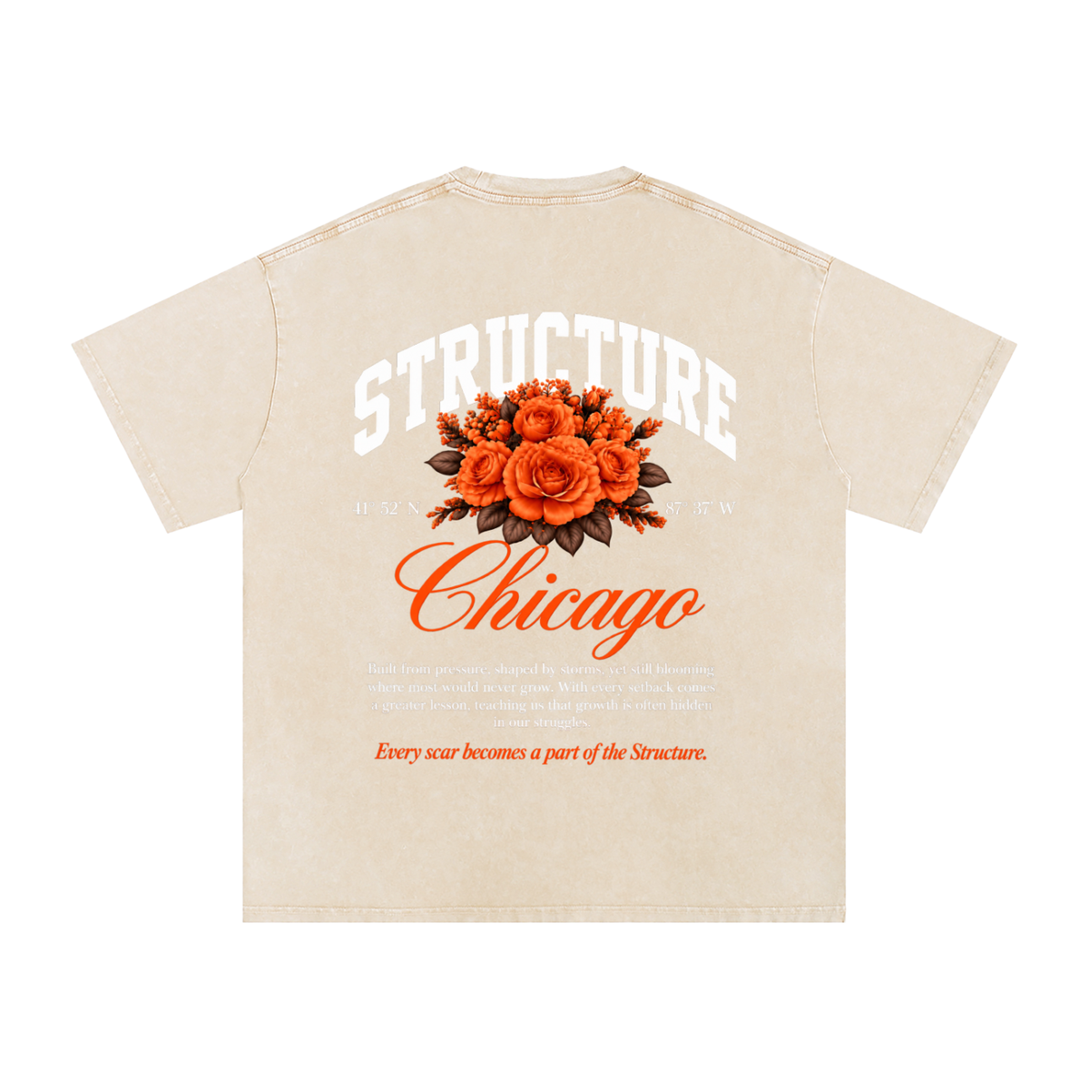 “Structured Scars ” Tee | Apricot