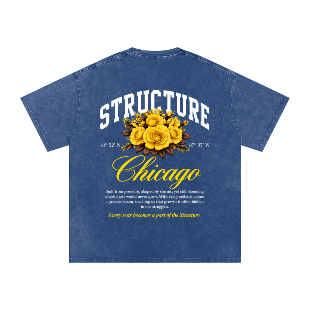 “Structured Scars” Tee | Blue