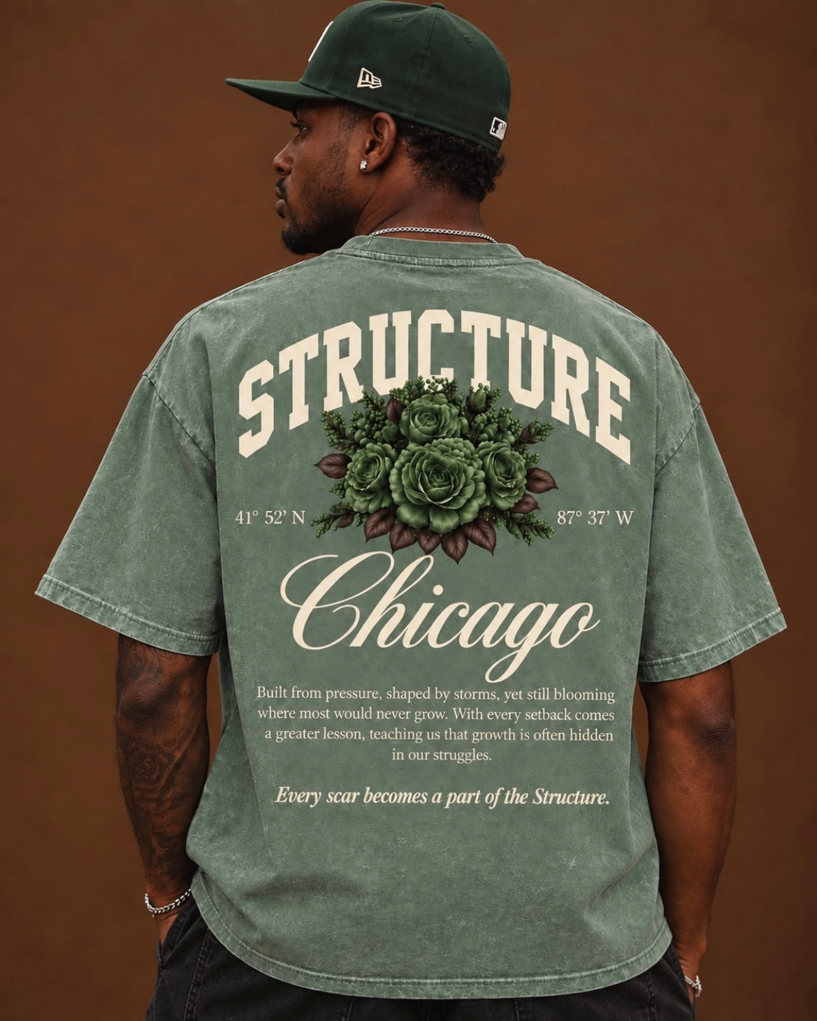 “Structured Scars” Tee | Green
