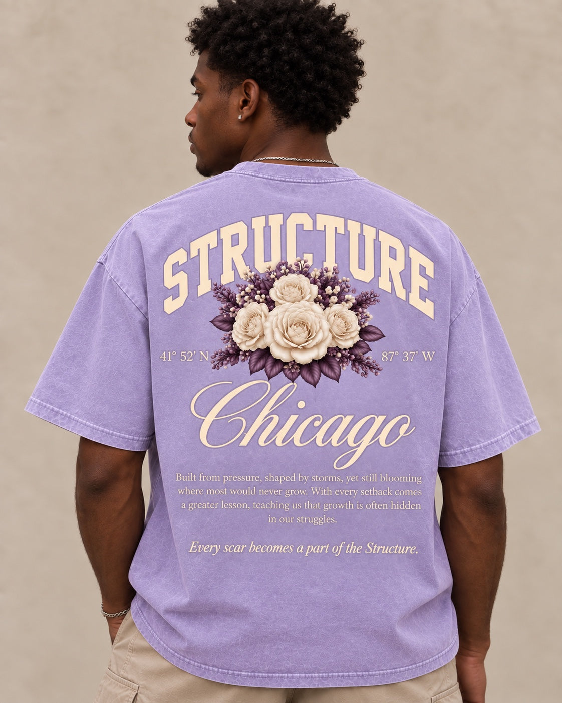 “Structured Scars” Tee | Purple